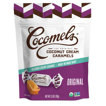 Cocomels Original Coconut Milk Caramels, 3.5 oz, 6 Pack, Dairy Free, Vegan, Organic