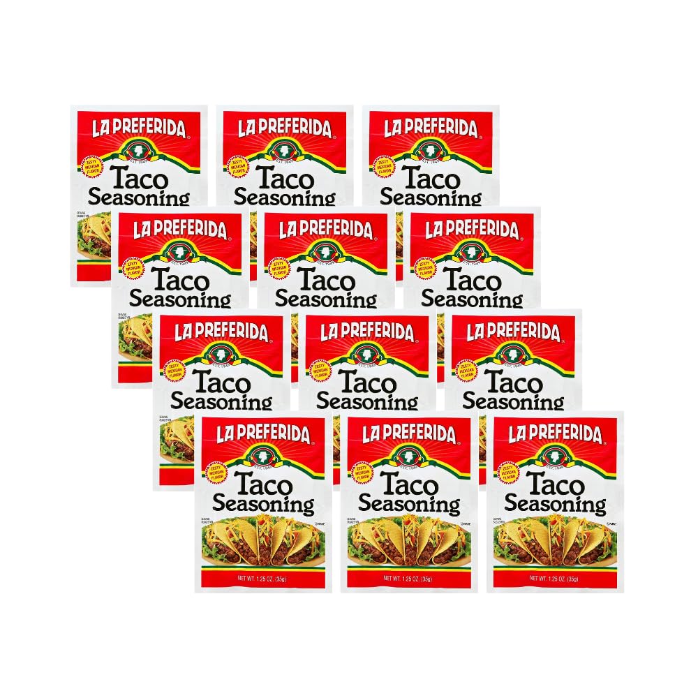 La Preferida Authentic Taco Seasoning Mix - Bold Flavor, Versatile Spice blend for Wings, Burgers, Soups, Dips & more, 1.25 oz (