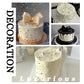 Kercky Sprinkles Mix for Cake Decorating - Gold, Silver, White, Black - Ideal for Cookies, Ice Cream, Cupcakes