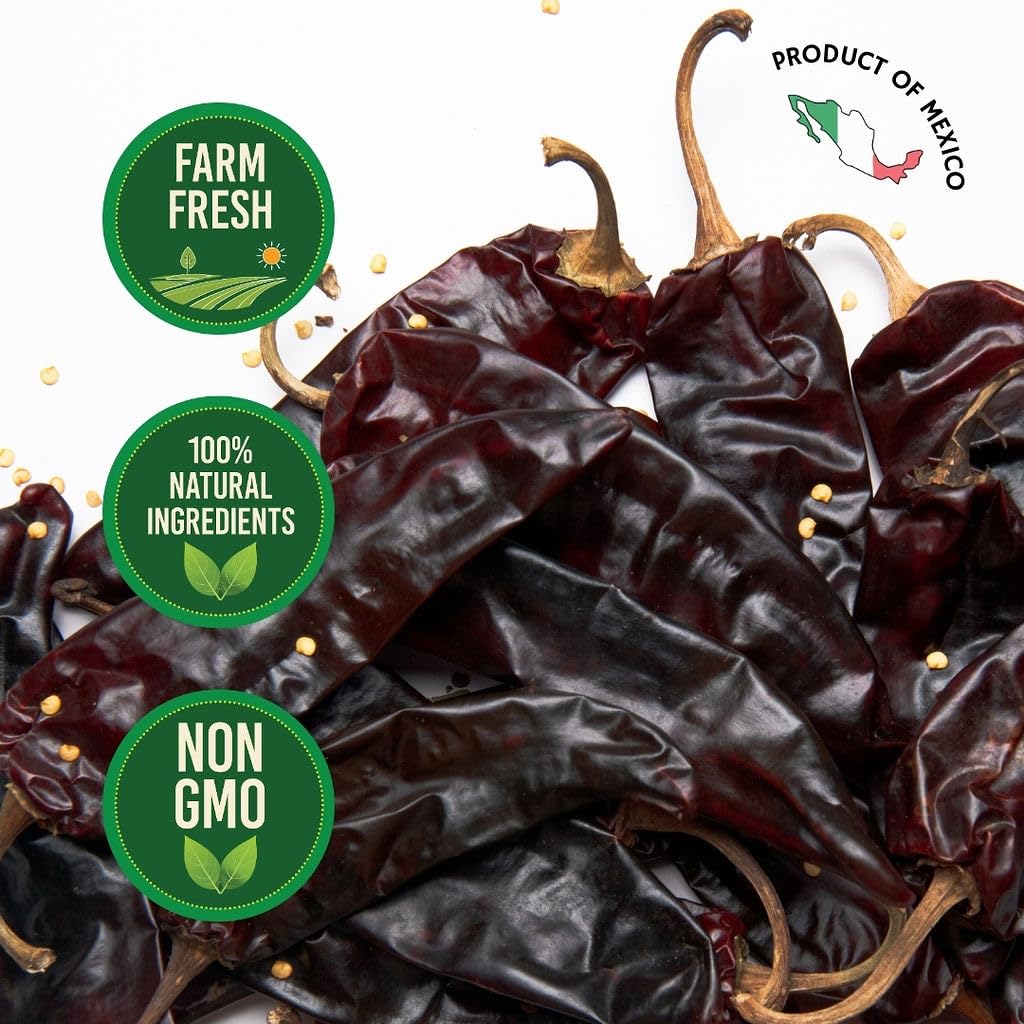 Doa Blanca - Dried Guajillo Chiles 1Lb - Premium Dried Chiles - Chile For Mole, Salsas, And Tamales - 100% Natural - Resealable