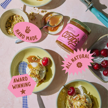 Coops Salted Caramel Sauce: Rich and Buttery, Gourmet, All Natural, Handcrafted, Gluten Free, Non-GMO, Award Winning, Ice Cream