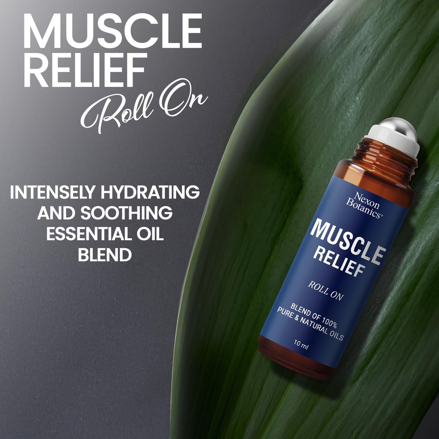 Muscle Ease Essential Oil Roll-On 10Ml - 100% Pure Therapeutic Grade Blend For Sore Muscles, Aches & Pains - Roll On Application