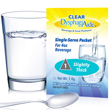 Clear Dysphagiaide Instant Beverage And Food Thickener  Box Of 24 Single Serve Packets Level 1- Slightly Thick (Thin Nectar)