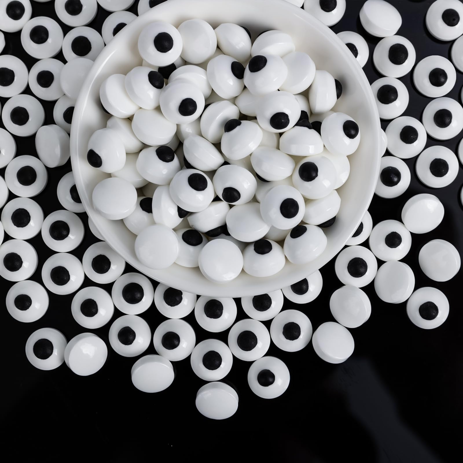 Edible Eyes Cookie Sprinkles,Small Candy Eyeballs for Cake Decorating,130g,Black and White Sugar Sprinkle for Dessert Baking,1 c