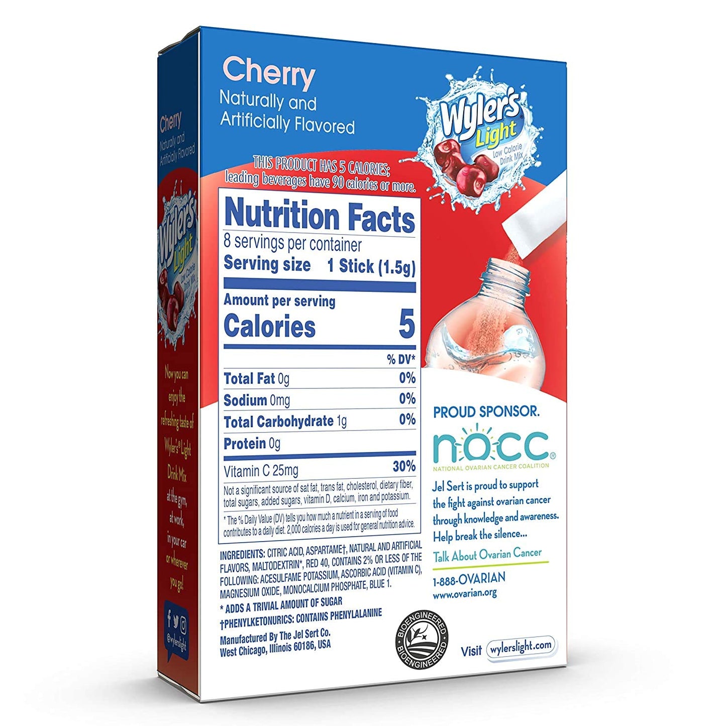 Wyler'S Light Singles To Go Powder Packets, Water Drink Mix, Cherry, 8 Packets Per Box, 24 Total Packets (Pack Of 3)