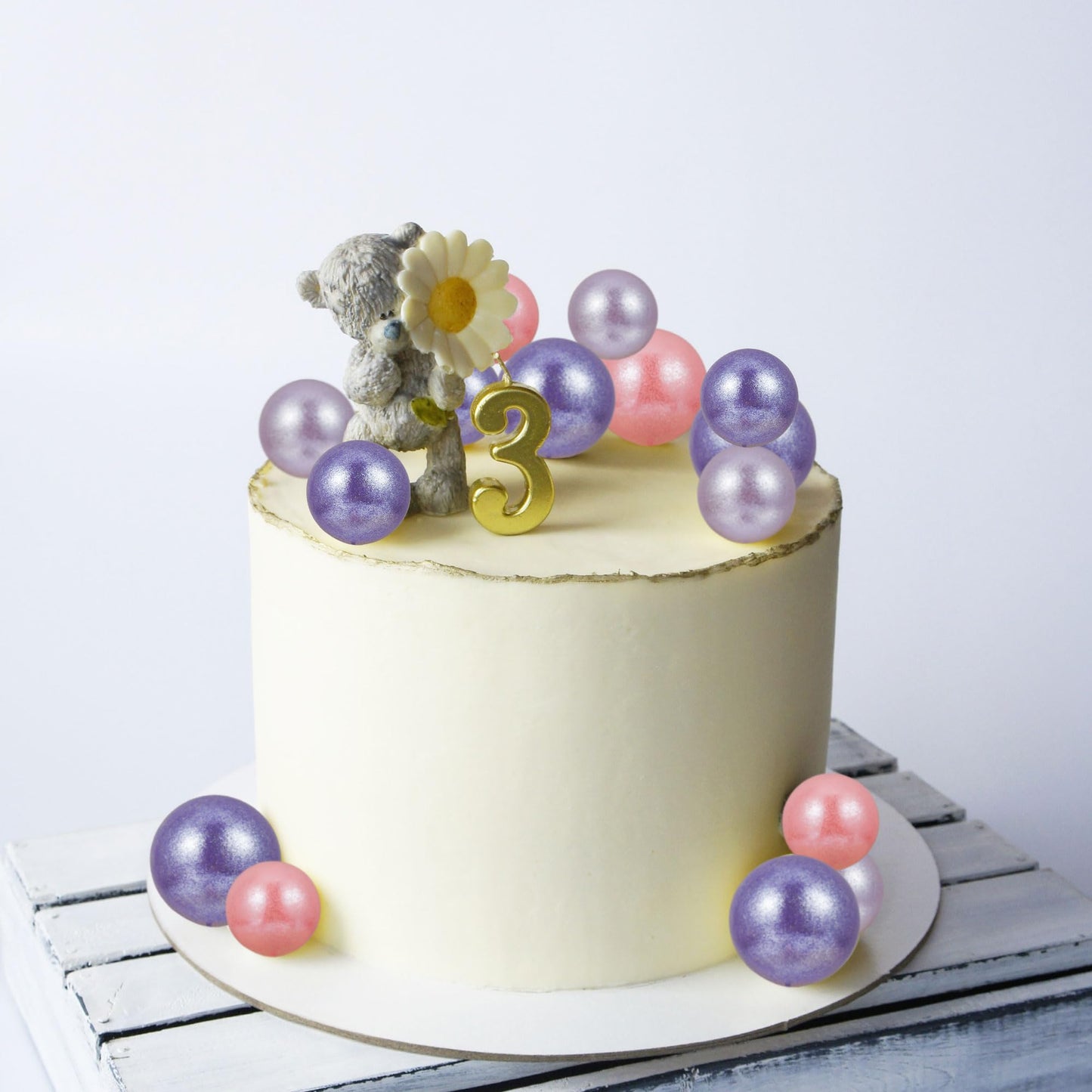 30Pcs Balls Cake Topper Glitter Foam Ball Cake Picks Faux Pearl Ball Shaped Cupcake Insert Cake Topper For Baby Shower Wedding A