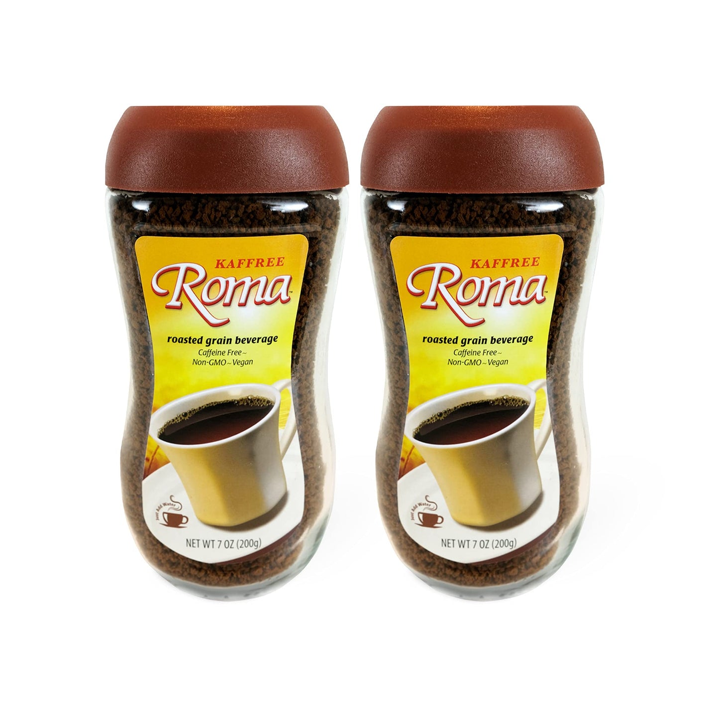 Kaffree Roma Plant-Based Coffee - Original, Non-GMO, 7 oz. (Pack of 2)