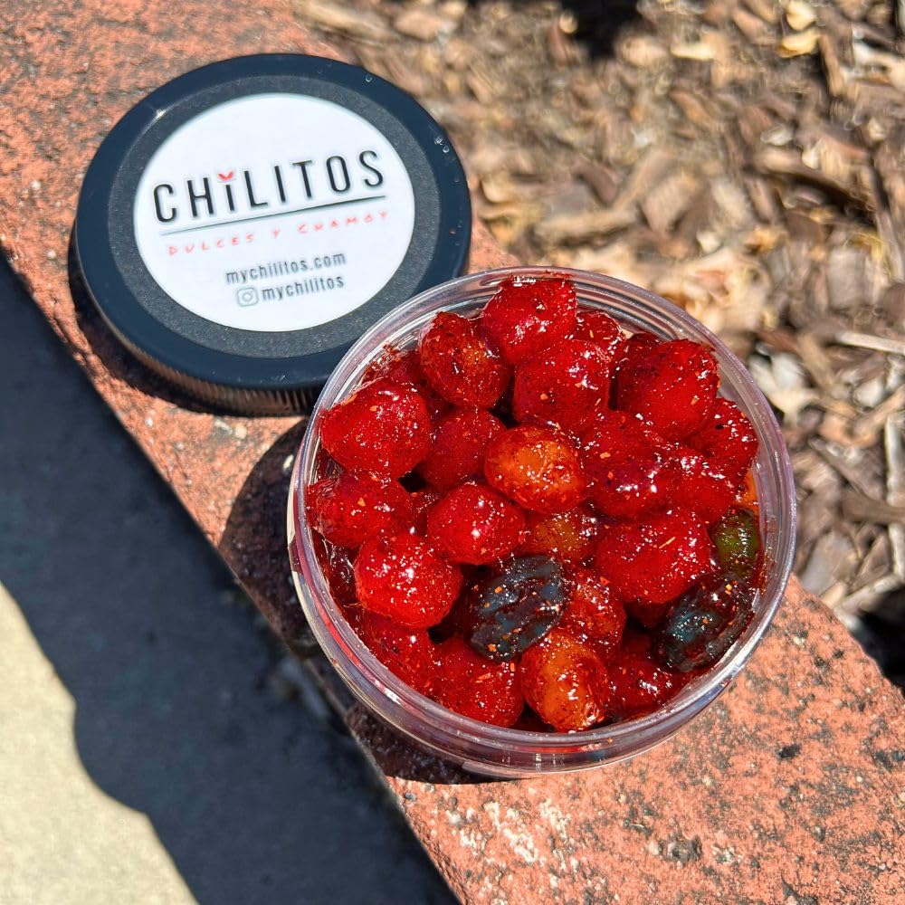 Chilitos Sweet, Sour & Spicy Chamoy Candy - Mexican Gummy Candy & Chamoy Gushers for All Ages, Authentic Dulces Mexicanos Enchil