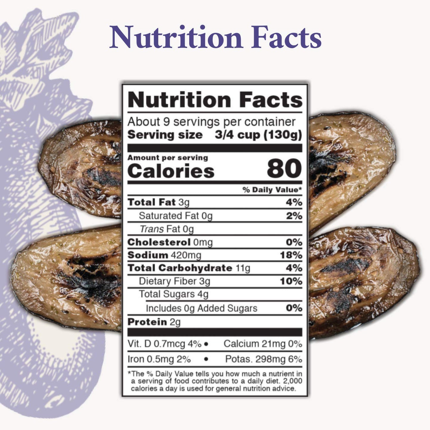 Roland Foods Grilled Eggplant Marinated in Oil, Specialty Imported Food, 63.5-Ounce Package