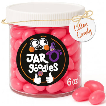 Jar O Goodies - Holiday  , Christmas Stocking Stuffers, Cotton Candy Jelly Beans Gift Set, Original Chewy Candies (6 Ounce, 1 Pack) Party Favor - Gluten & Nut Free, Kosher Parve