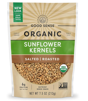 Generic Good Sense Sunflower Kernels (shelled sunflower seeds), Salted and Roasted, Non-GMO, All Natural, (7.5-Ounce) Resealable