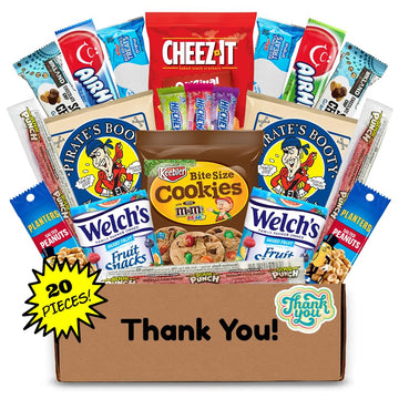 Hangry Kits Thank You Gifts For Men And Women - Send-Thank You Gift Basket Care Package To A Friend Or Loved One. Delicious Vari