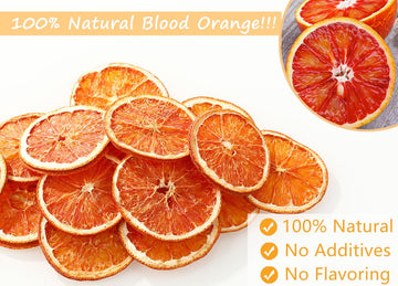Premium Dried Blood Orange Slices,4.5Oz/128g,Dehydrated Blood Orange for Cocktails,NO Addtives & No Sugar Added.