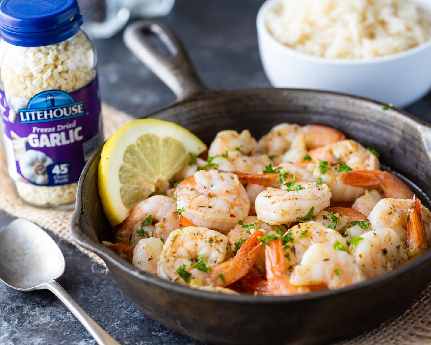 Litehouse Freeze Dried Garlic - Garlic, Substitute For Fresh Garlic & Minced Garlic, Organic, Jar Equal To 45 Garlic Cloves, Gar