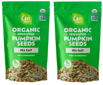 (2 Bags) Sprouted Organic Pumpkin Seeds with Sea Salt, 22 Ounce, 1.4 Lbs
