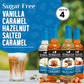 Syruvia Coffee Syrup Variety Pack Sugar Free Vanilla  Caramel  Hazelnut & Salted Caramel Kosher  25.4 fl oz bottles - Elevate Your Coffee Experience!