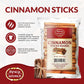 Spicy World Cinnamon Sticks 3.5 Ounce Bag - Perfect for Baking, Cooking & Beverages - 3+ Inches Length - Cassia Saigon Cinnamon