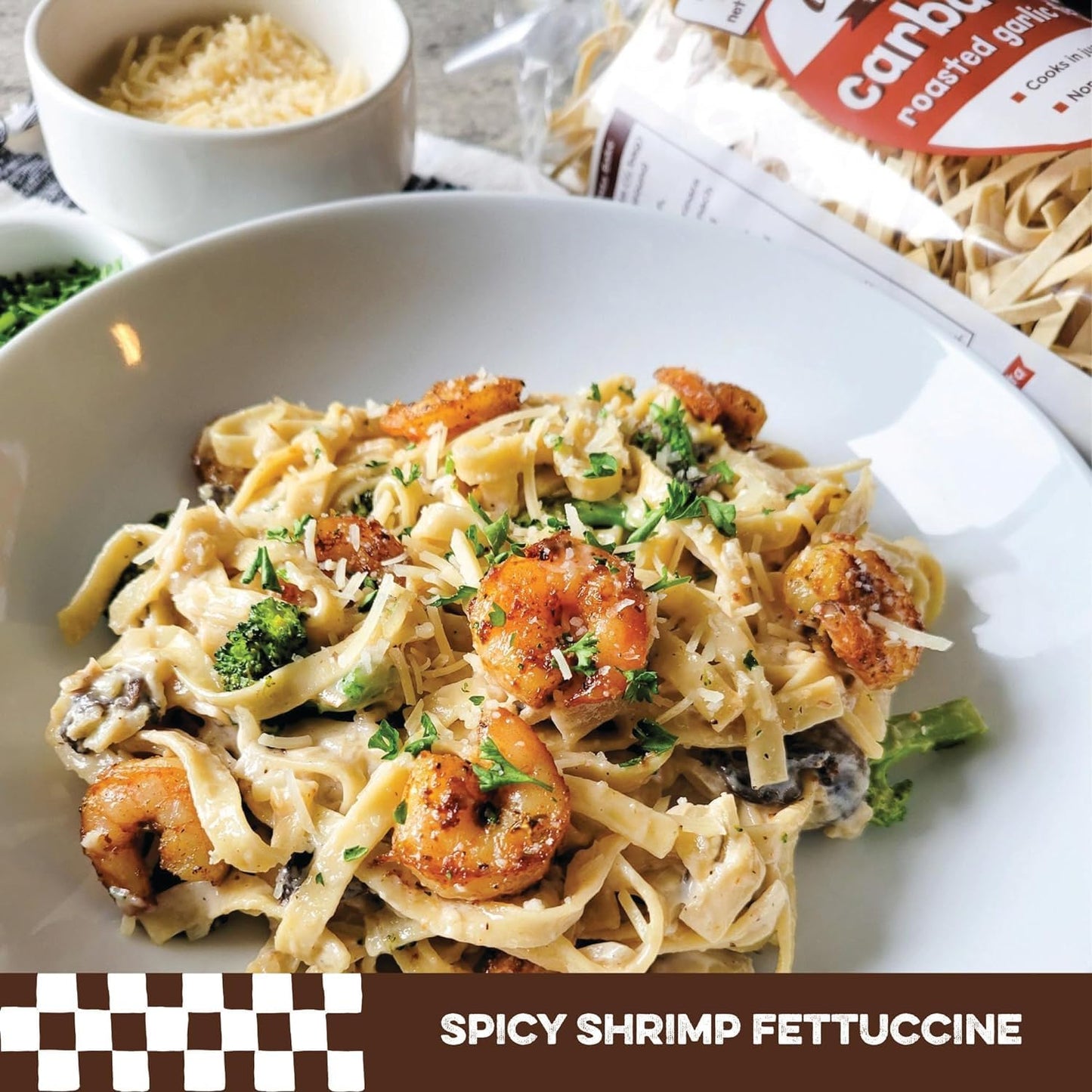 Al Dente Carba-Nada Variety Pack – Lower Carb, High Protein Pasta. Includes Egg Fettuccine & Roasted Garlic Fettuccine. Keto-Friendly, Artisanal, Non-Gmo, Cage-Free Eggs, 10Oz Bags (Pack Of 2).