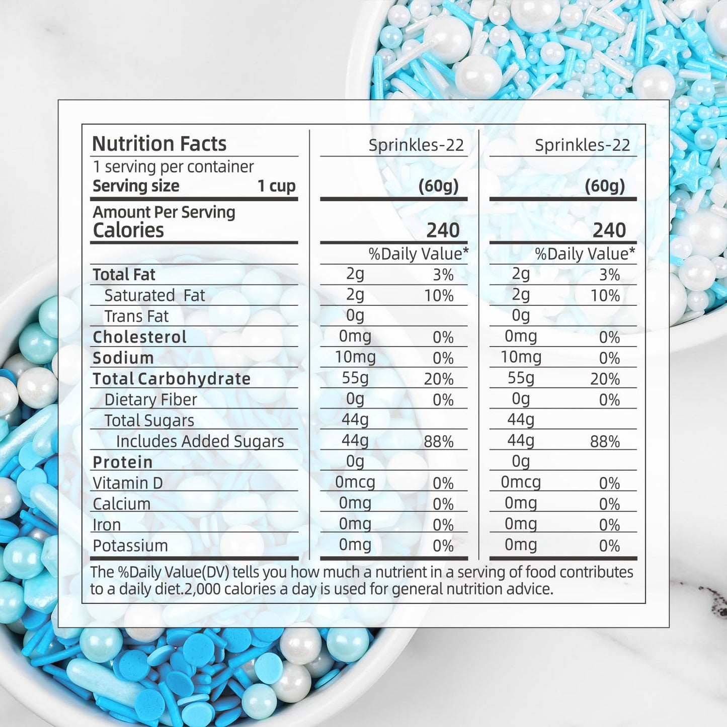 Edible Blue Sprinkles For Cake Decorating, Snowflake Sprinkles, Edible Stars, Sprinkle Mix For Cupcake Toppers, Ice Cream Toppin