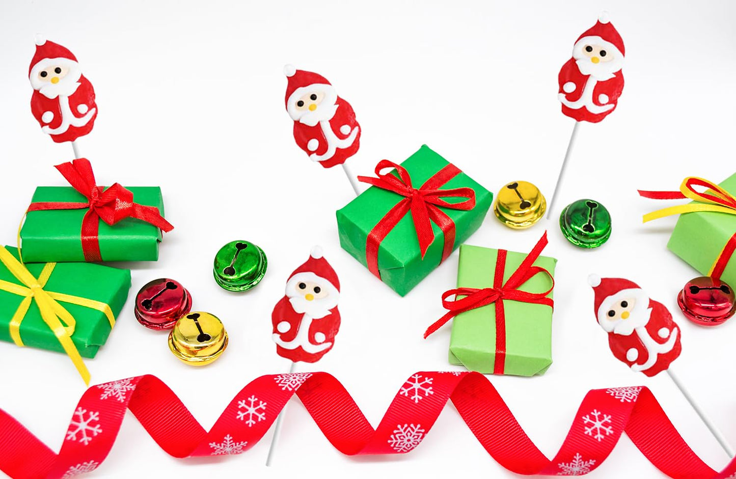 Fruidles Christmas Santa Lollipop, Mixed Fruit Flavor, 24 Count Individually Wrapped Suckers