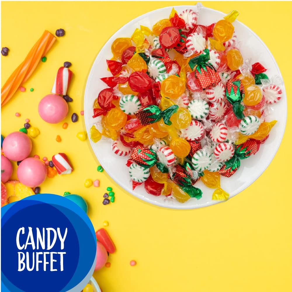 Hard Candy Assortment | 3 Pound Bag | Starlight Mints, Strawberry Drops, Butterscotch, Cinnamon Discs - Hostess Mix