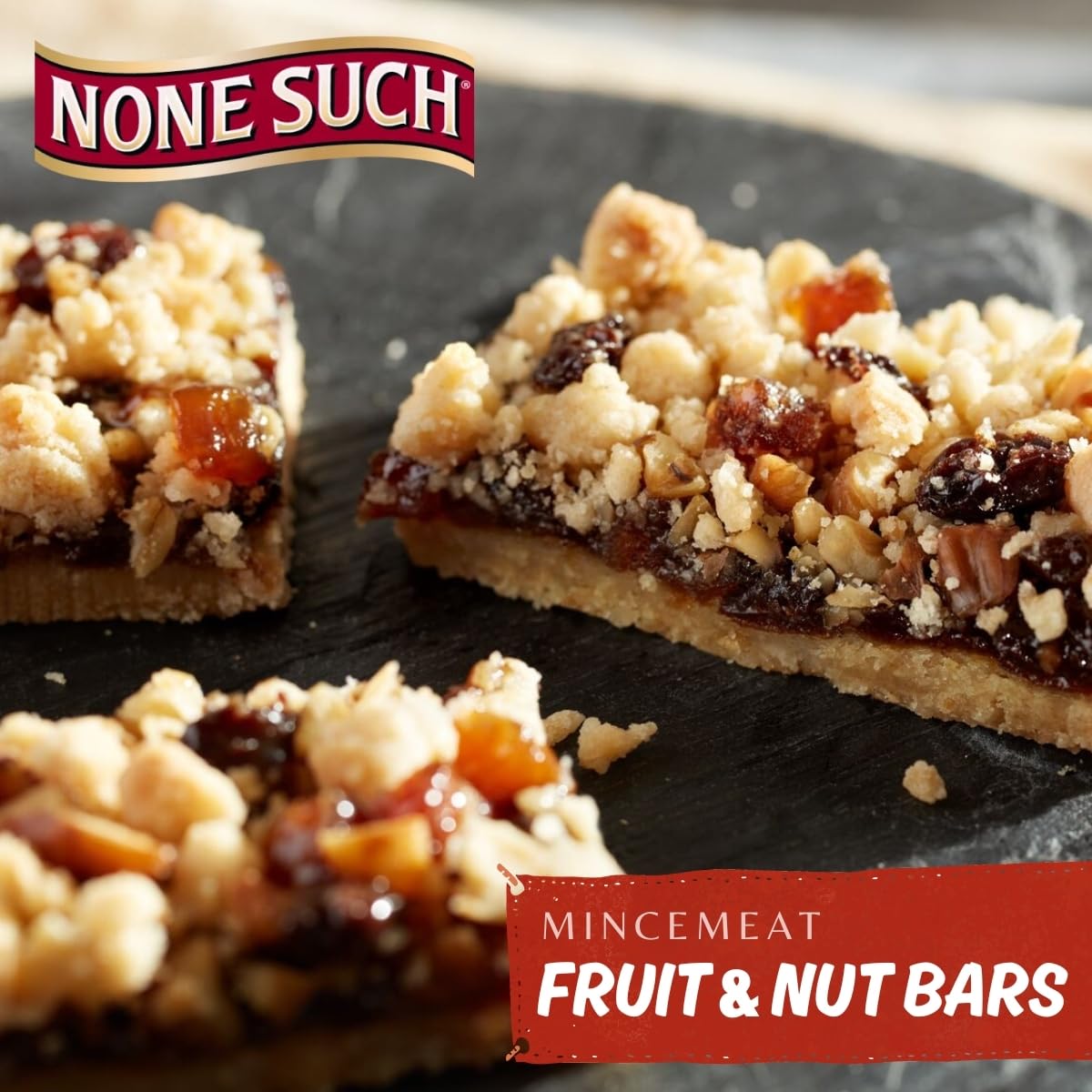 None Such Mincemeat Brandy & Rum - Classic Pie Filling with Apples  Raisins & Spices  27 oz Glass Jar (Pack of 3)  Holiday Baking Dessert Ingredient  Gluten-Free