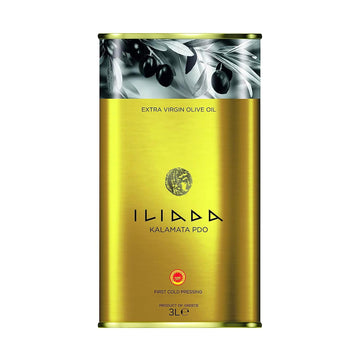 Iliada Kalamata Pdo Extra Virgin Olive Oil, 3Lt | Multi-Awarded | Single Region 100% Greek | Monovarietal Koroneiki | Cold Press | Polyphenol Rich | Chef'S Favorite