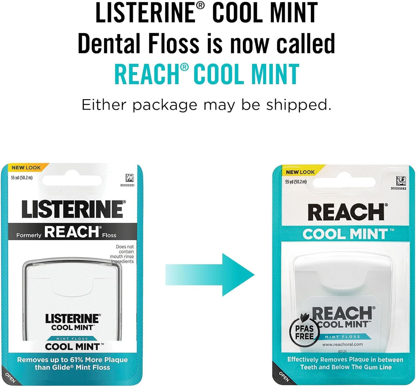 Reach Dental Floss, Cool Mint, 6 Count