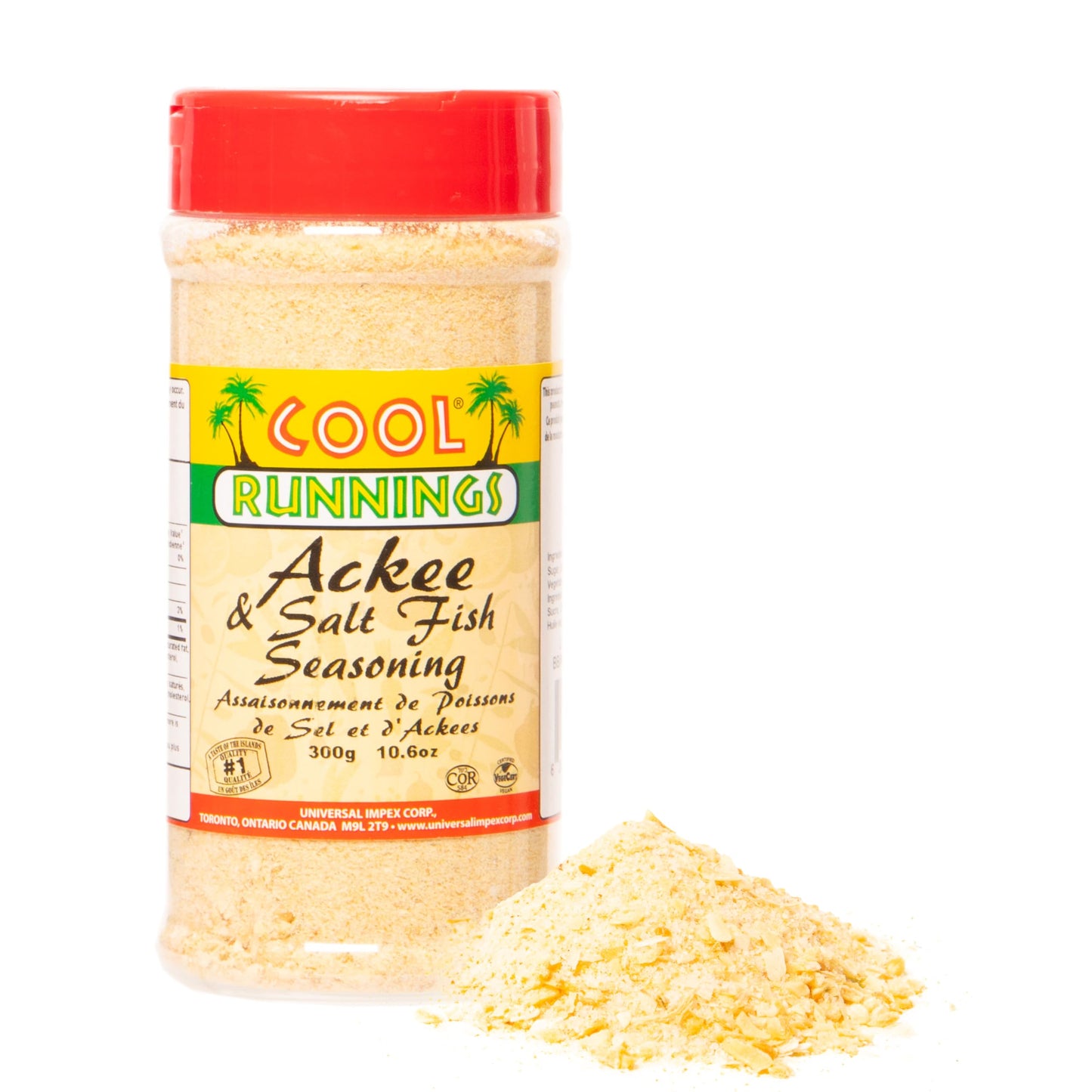 Cool Runnings USA Ackee & Saltfish Seasoning 300g - Perfect Caribbean Blend for Authentic Jamaican Breakfast and Brunch Dishes, 