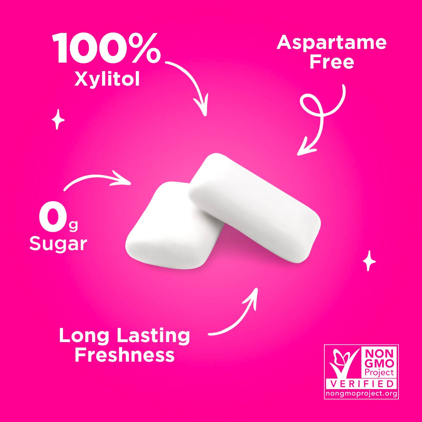 Pur Gum | Aspartame Free Chewing Gum | 100% Xylitol | Natural Pomegranate Mint Flavored Gum, 55 Pieces (Pack Of 3)