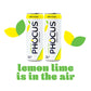 PHOCUS Energy Drink  Lemon Lime Sparkling Water  75mg Natural Caffeine Plus L-Theanine  Zero Sugar  Zero Calories  No Artificial Sweeteners  11.5 fl oz Cans (Pack of 12)