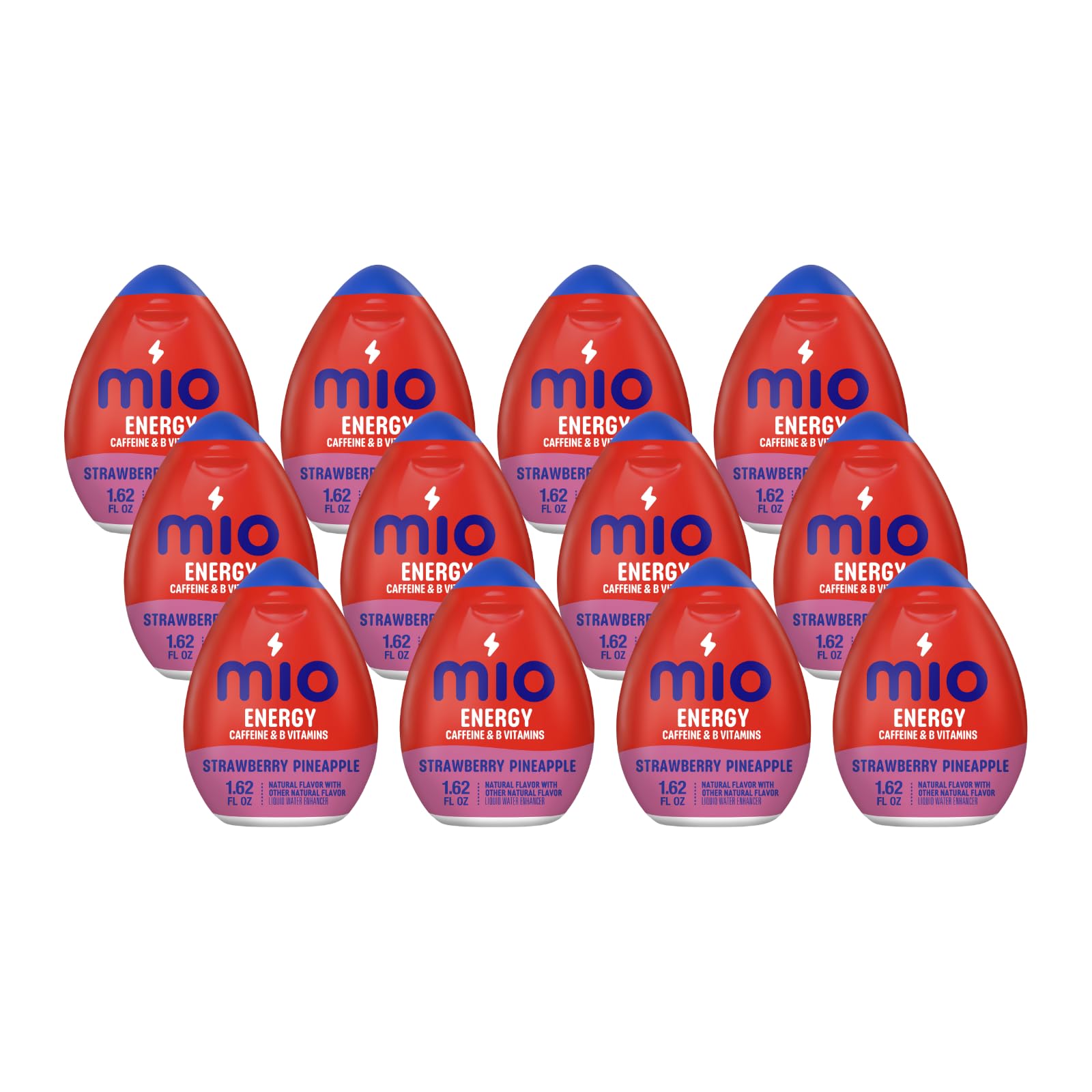 MiO Energy Liquid Water Enhancer - Strawberry Pineapple Smash - 12 Count - 1.62 Fl Oz