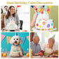 Lusofie 6 PCS Happy Birthday Cake Toppers, Silver Acrylic Glitter, Suitable for Cakes Above 4 Inches