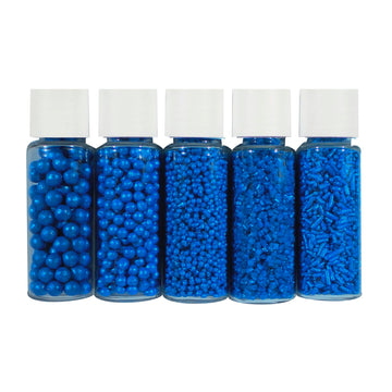 Confect Blue Edible Sprinkles - Vegan, Gluten-Free Mix With Jimmies, Pearl Dragees & Sparkling Sugar - Assorted Shades Of Persia