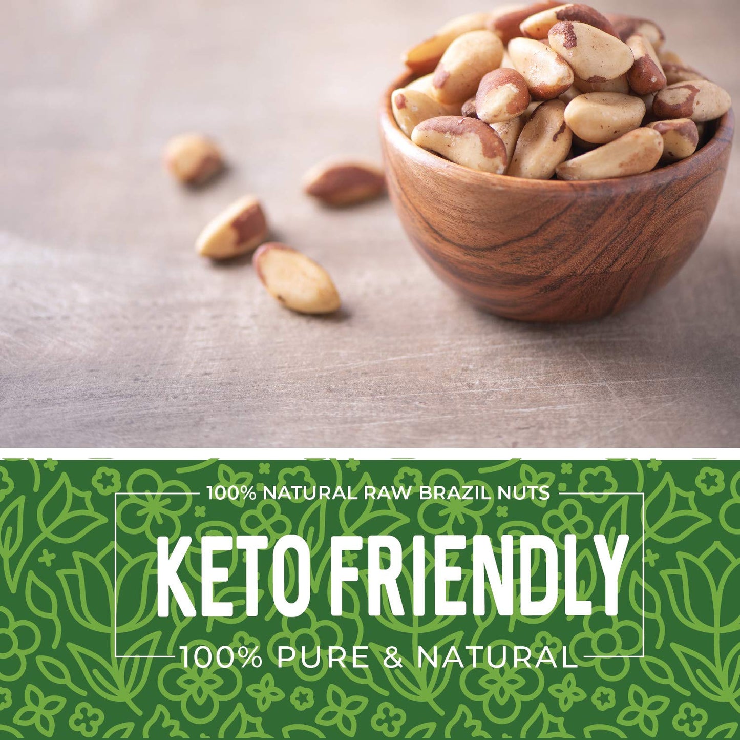 Herbaila Raw Brazil Nuts, Unsalted & Shelled, 32 oz. (2 lb), Non-GMO, Vegan