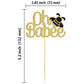 Gyufise 24Pcs Bumble Bee Cupcake Toppers Oh Babee Cupcake Picks Gold Glitter Oh Baby Cupcake Picks For Baby Shower Birthday Part