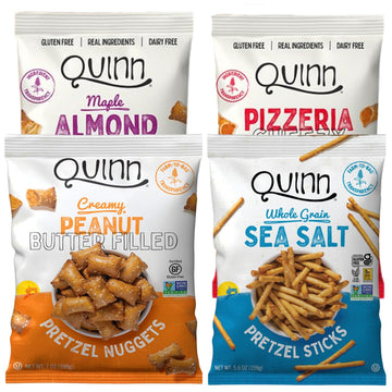 Quinn Pretzel Nuggets Quinntessential Pack - Made With Real Ingredients, Whole Grain Sorghum, Vegan, Gluten Free, Dairy Free, No