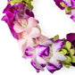 Generic Fresh Cut Orchids Flower Leis, Double Strand, Purple & Pink, Model Splash