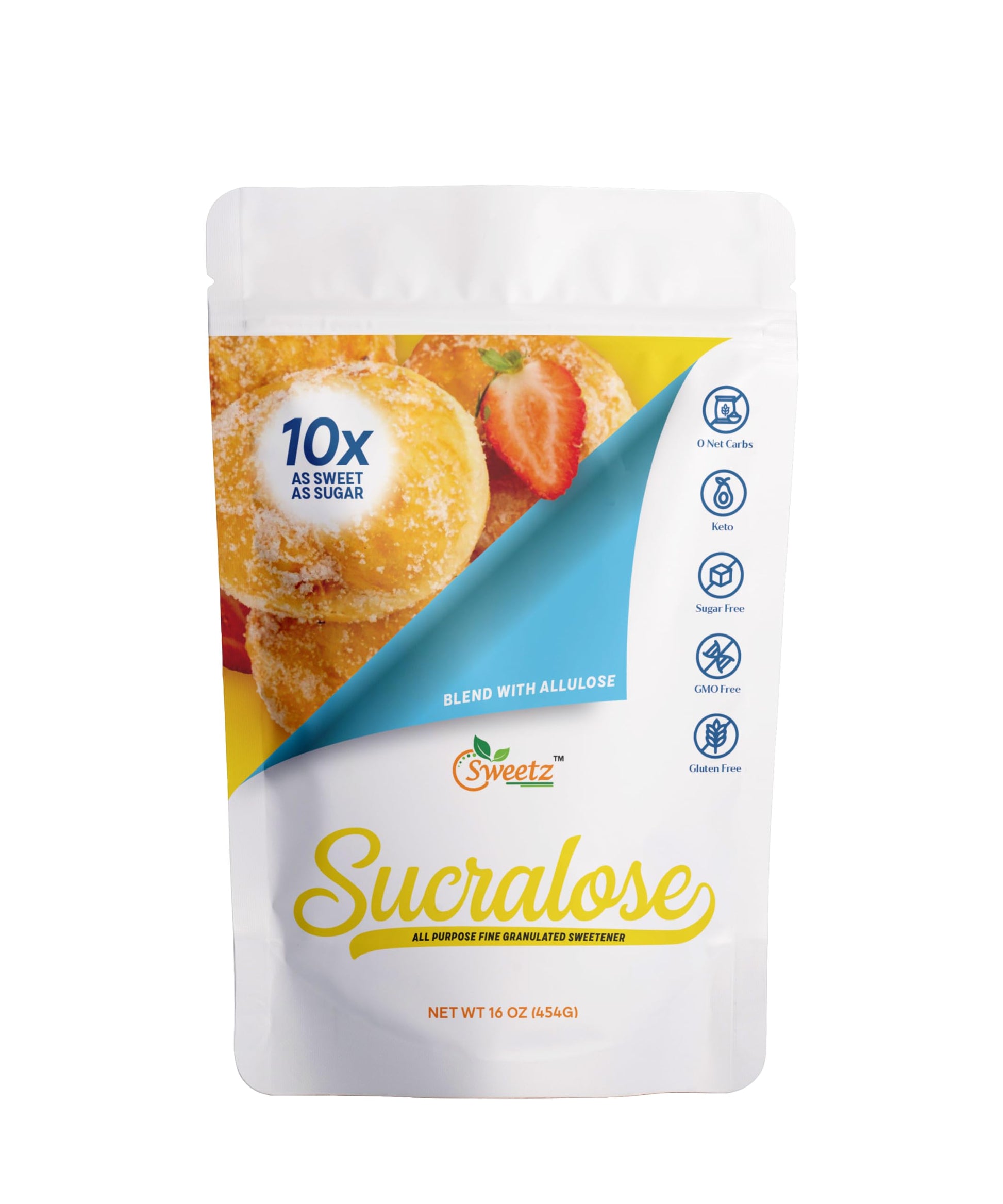 G-Sweetz Allulose Sucralose Blend Sweetener - Zero Calorie, Sugar-Free, 16 oz, Keto Friendly