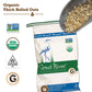 Great River Organic Milling Organic Extra Thick Rolled Oats | Whole Grain, Non-GMO, Kosher Certified | Hearty Texture for Oatmea