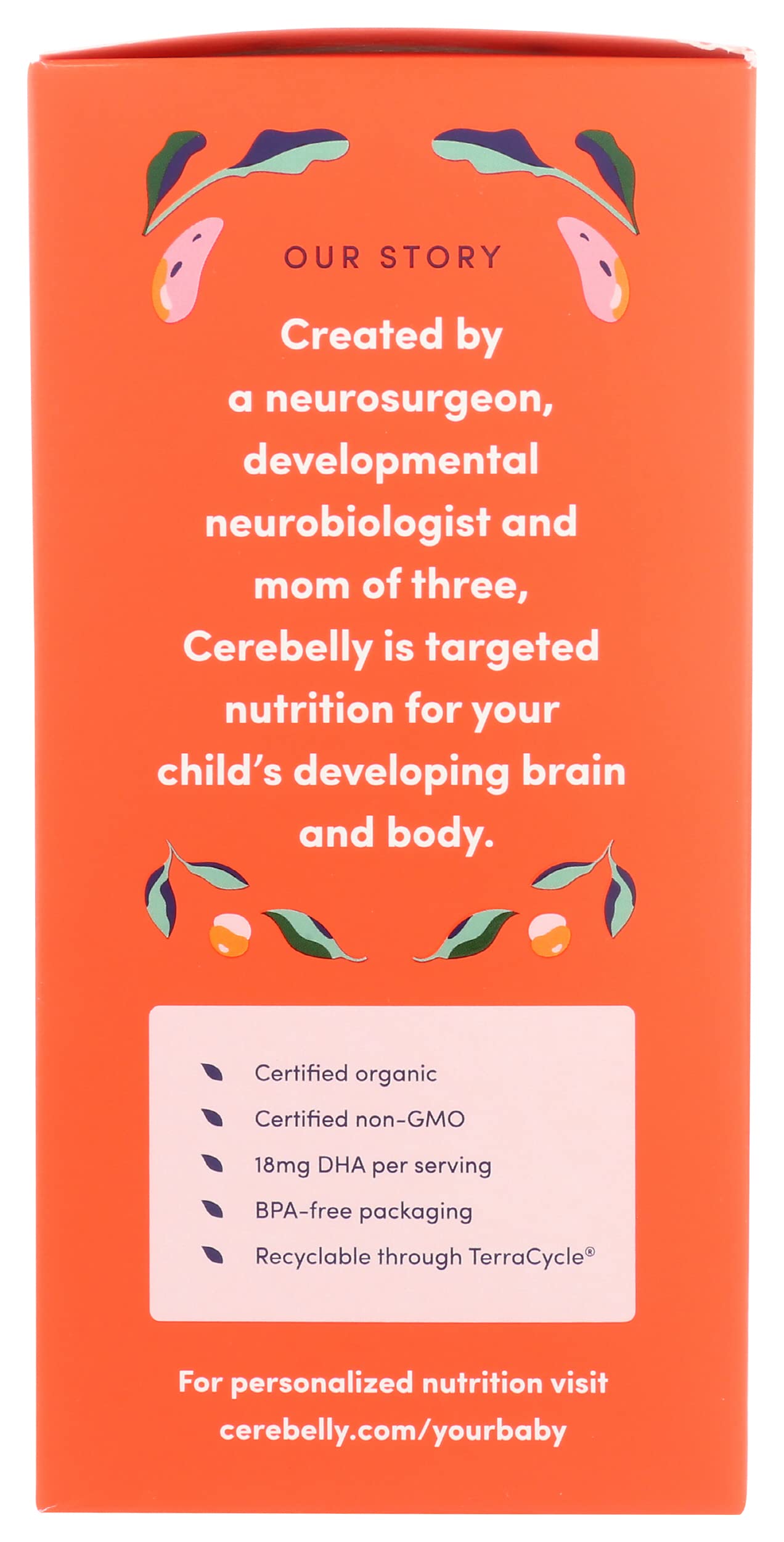 Cerebelly Organic 8-9 Months Variety Pack Baby Purees 3 Count, 4 Oz