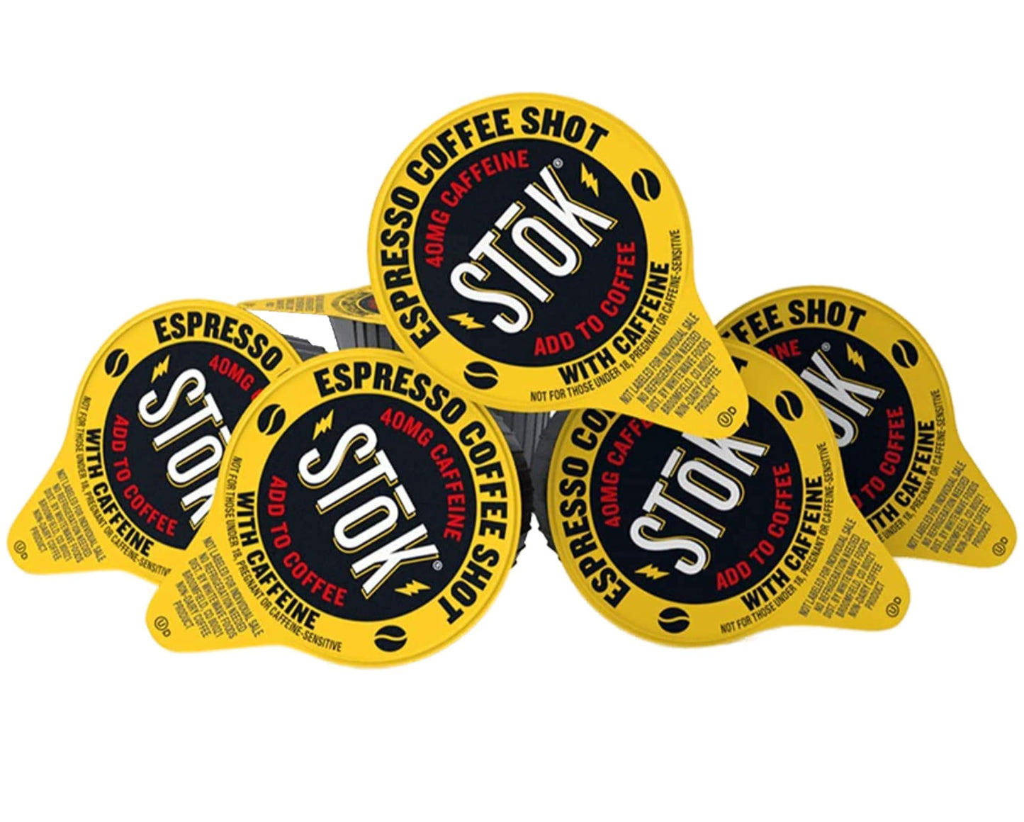 STOK Caffeinated Black Coffee Shots - Unsweetened, 100 Fl Oz (Pack of 1)