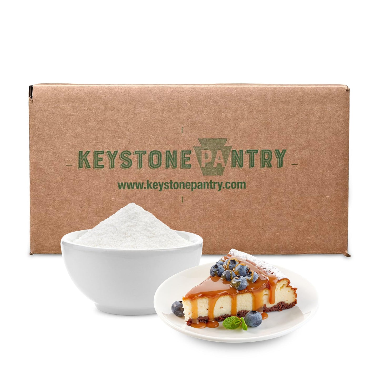 Keystone Pantry - Allulose Sweetener  Low Calorie And Low Carb Sugar Substitutes  Natural Allulose Sugar Substitute  Gluten  Soy  And Sugar Beverage-Style-Free  20 Lbs.