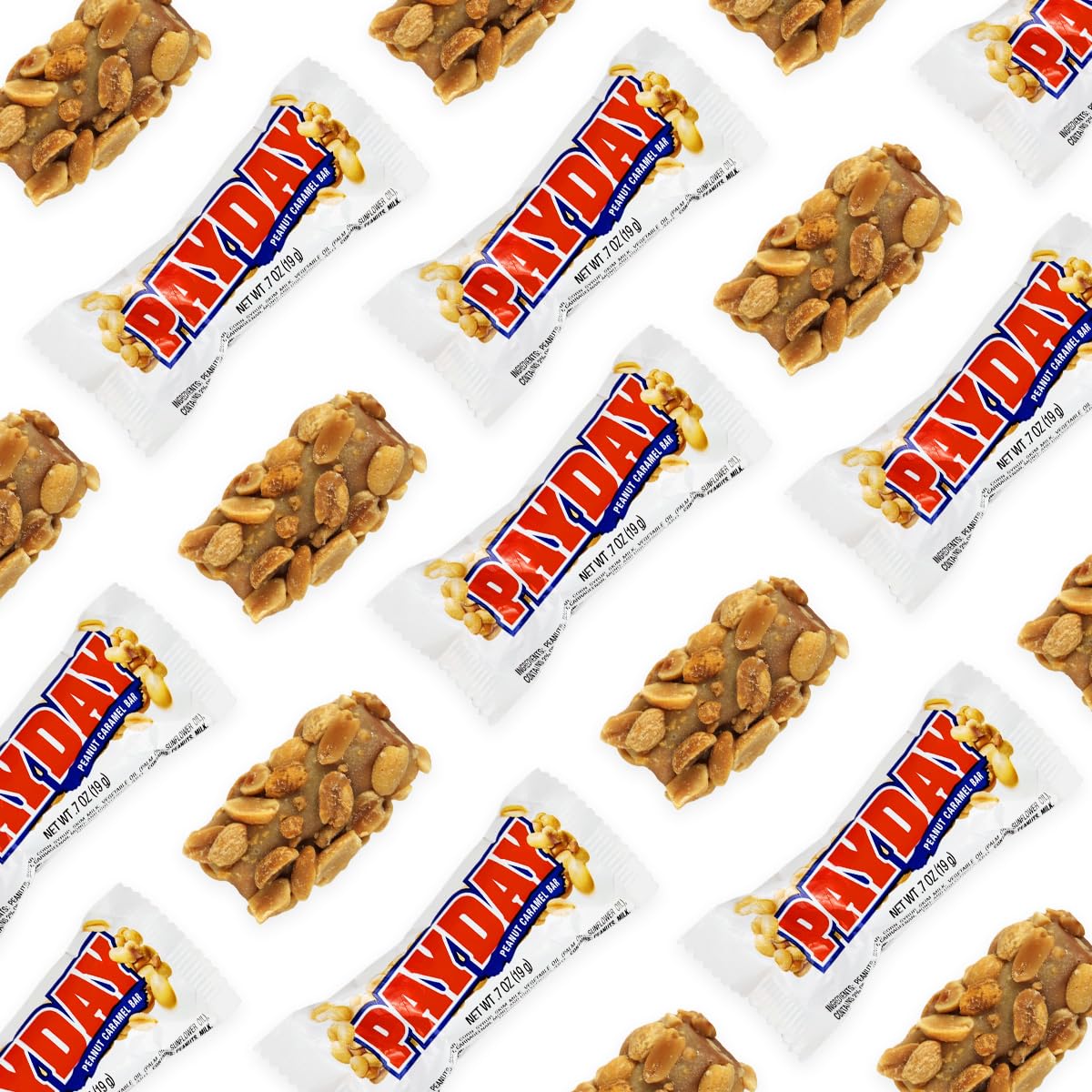 KATIE’S KANDY KORNER PAYDAY Peanut Caramel Candy Bars, Snack Size 2Lb Bulk, Individually Wrapped Treats for Home, Office & Movies