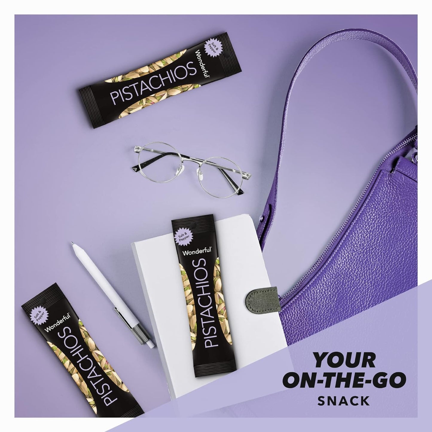 Wonderful Pistachios In Shell, Salt & Pepper Flavored Nuts, 4.5 Ounce Bag (Pack of 8), Protein Snacks, Gluten Free, Healthy Snac