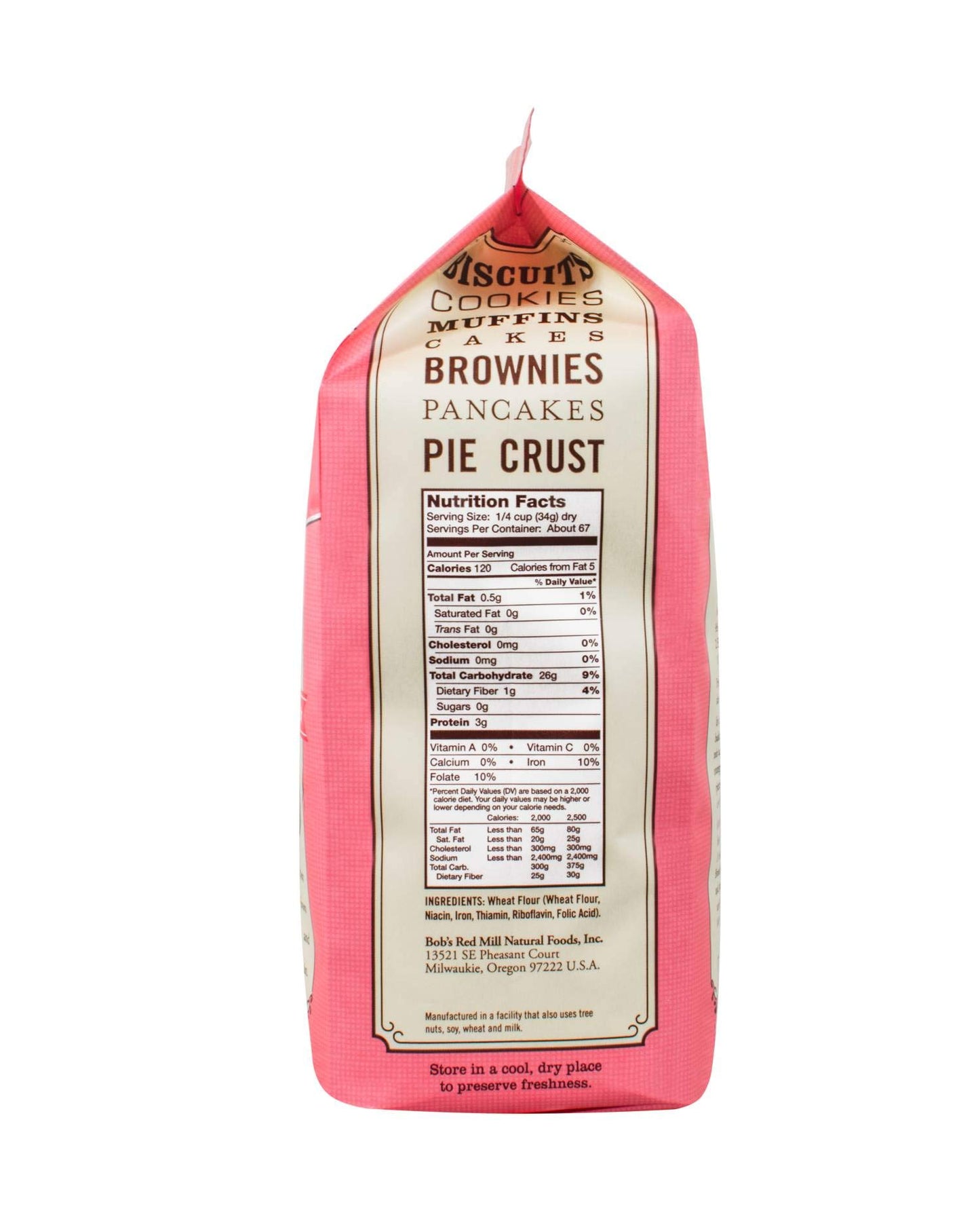 Bobs Red Mill Flour, White Pastry Unbleached, 5Pound
