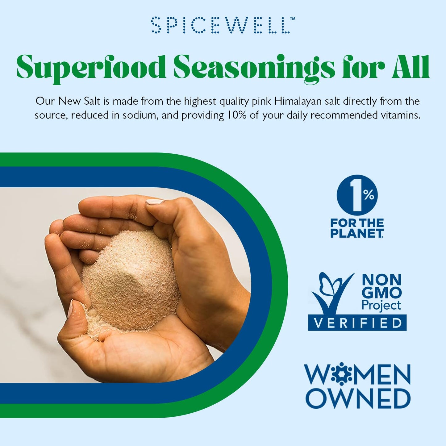 Spicewell Himalayan Pink Salt with 21 Vitamins & Minerals, 30% Lower Sodium, 5oz Pouch