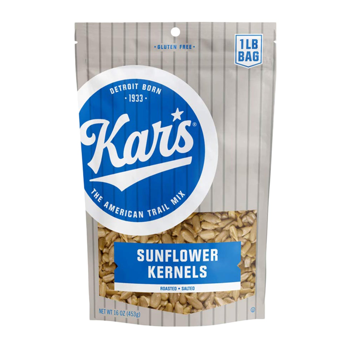 Kar s Nuts Sunflower Kernels Snacks - Roasted and Lightly Salted - 16 Ounce Resealable Pouch (Pack of 6)
