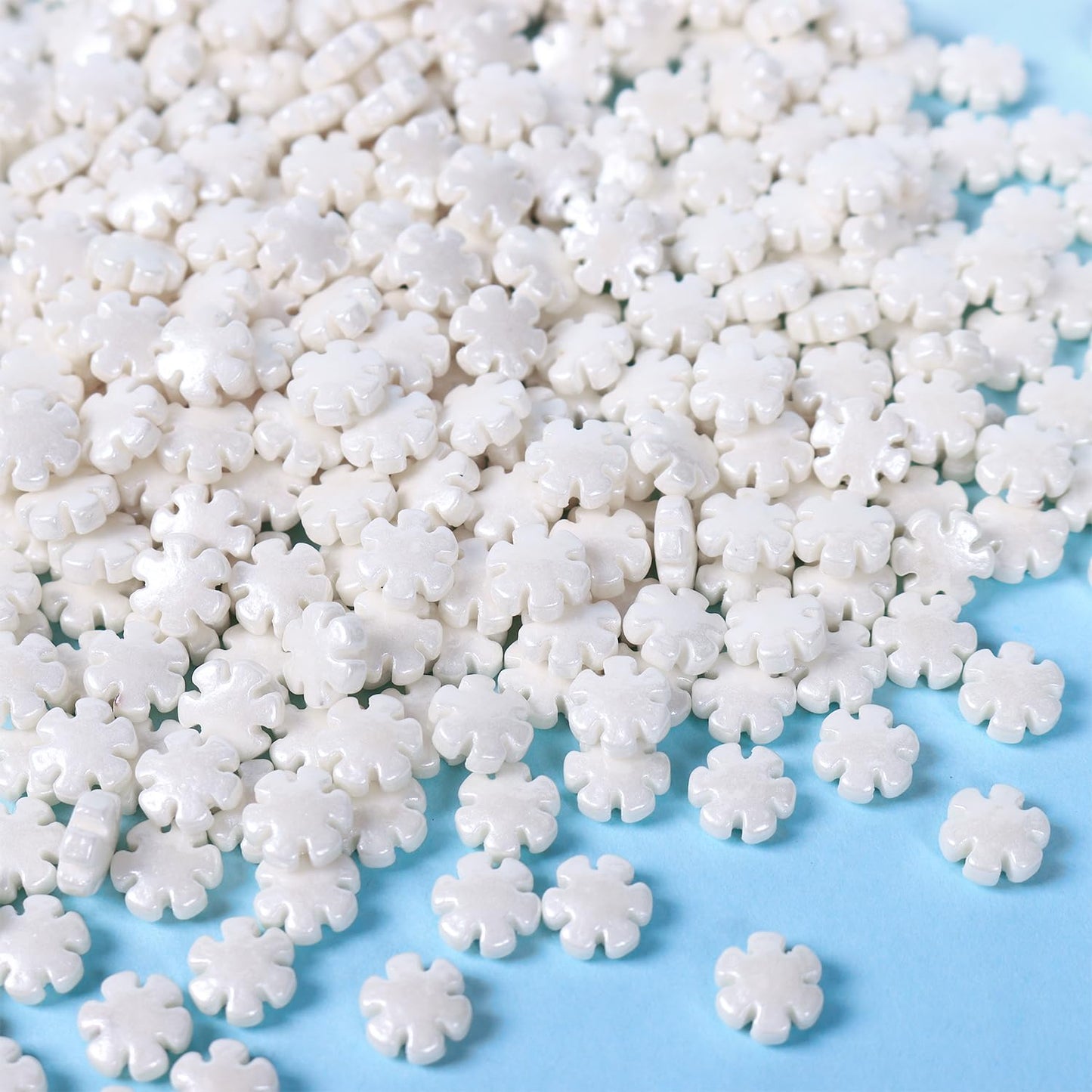 White Sprinkles For Cake Decorating 3.52 Ounce, White Snowflake Sprinkles Perfect For Cupcake Toppers Wedding Party Valentines H