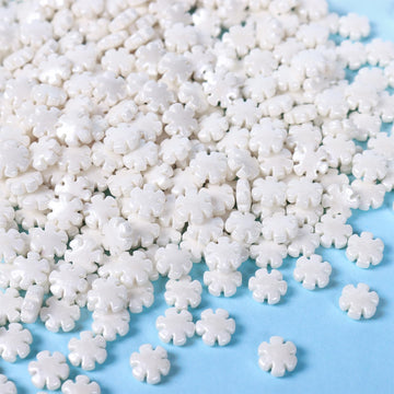 White Sprinkles For Cake Decorating 3.52 Ounce, White Snowflake Sprinkles Perfect For Cupcake Toppers Wedding Party Valentines H